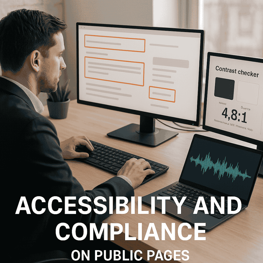 Acessibilidade e compliance em paginas publicas