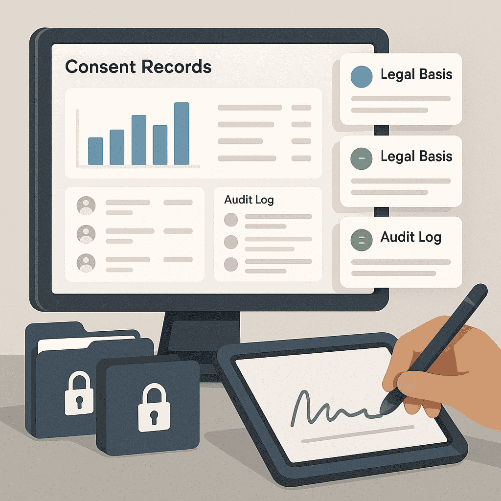 Como documentar consentimento e bases legais no ambiente web